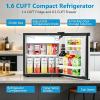 imageAntarctic Star Compact Refrigerator16 CuFt Single Door Small Fridge with FreezerWith Removable Glass Shelf and Adjustable Thermostatfor DormOfficeApartmentSILVER