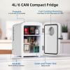 imageAntarctic Star Mini Compact Refrigerator with Gaming Light 4L Capacity6 Cans Portable Mini Fridge for BedroomCarOffice and Dorm Small Cooler for Cosmetics Beverage and Food WhiteWhite