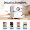imageAntarctic Star Mini Compact Refrigerator with Gaming Light 4L Capacity6 Cans Portable Mini Fridge for BedroomCarOffice and Dorm Small Cooler for Cosmetics Beverage and Food WhiteWhite