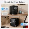 imageAntarctic Star Mini Compact Refrigerator with Gaming Light 4L Capacity6 Cans Portable Mini Fridge for BedroomCarOffice and Dorm Small Cooler for Cosmetics Beverage and Food WhiteBLACK