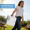 imageAntarctic Star Mini Compact Refrigerator with Gaming Light 4L Capacity6 Cans Portable Mini Fridge for BedroomCarOffice and Dorm Small Cooler for Cosmetics Beverage and Food WhiteWhite