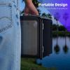 imageAntarctic Star Mini Compact Refrigerator with Gaming Light 4L Capacity6 Cans Portable Mini Fridge for BedroomCarOffice and Dorm Small Cooler for Cosmetics Beverage and Food WhiteMatte Black