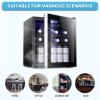 imageAntarctic Star Mini Fridge Cooler  60 Can Beverage Refrigerator Glass Door for Beer Soda Wine  Glass Door Small Drink Dispenser Clear Front Removable for Home Office Bar 16cuft