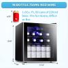 imageAntarctic Star Mini Fridge Cooler  60 Can Beverage Refrigerator Glass Door for Beer Soda Wine  Glass Door Small Drink Dispenser Clear Front Removable for Home Office Bar 16cuft