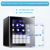 imageAntarctic Star Mini Fridge Cooler  60 Can Beverage Refrigerator Glass Door for Beer Soda Wine  Glass Door Small Drink Dispenser Clear Front Removable for Home Office Bar 16cuft
