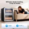 imageAntarctic Star Mini Fridge Cooler  70 Can Beverage Refrigerator Glass Door for Beer Soda or Wine Small Drink Dispenser Machine Removable for Home Office or Bar Chiller 16cuftSilver