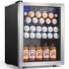 imageAntarctic Star Mini Fridge Cooler  70 Can Beverage Refrigerator Glass Door for Beer Soda or Wine Small Drink Dispenser Machine Removable for Home Office or Bar Chiller 16cuftSilver