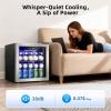 imageAntarctic Star Mini Fridge Cooler  70 Can Beverage Refrigerator Glass Door for Beer Soda or Wine Small Drink Dispenser Machine Removable for Home Office or Bar Chiller 16cuftSilver