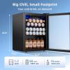 imageAntarctic Star Mini Fridge Cooler  70 Can Beverage Refrigerator Glass Door for Beer Soda or Wine Small Drink Dispenser Machine Removable for Home Office or Bar Chiller 16cuftSilver
