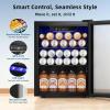 imageAntarctic Star Mini Fridge Cooler  70 Can Beverage Refrigerator Glass Door for Beer Soda or Wine Small Drink Dispenser Machine Removable for Home Office or Bar Chiller 16cuftSilver