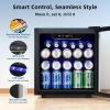 imageAntarctic Star Mini Fridge Cooler  70 Can Beverage Refrigerator Glass Door for Beer Soda or Wine Small Drink Dispenser Machine Removable for Home Office or Bar Chiller 16cuftSilver