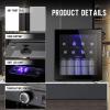 imageAntarctic Star Mini Fridge Cooler  70 Can Beverage Refrigerator Glass Door for Beer Soda or Wine Small Drink Dispenser Machine Removable for Home Office or Bar Chiller 16cuftBlack