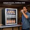 imageAntarctic Star Mini Fridge Cooler  70 Can Beverage Refrigerator Glass Door for Beer Soda or Wine Small Drink Dispenser Machine Removable for Home Office or Bar Chiller 16cuftSilver