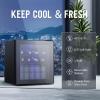 imageAntarctic Star Mini Fridge Cooler  70 Can Beverage Refrigerator Glass Door for Beer Soda or Wine Small Drink Dispenser Machine Removable for Home Office or Bar Chiller 16cuftBlack