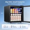 imageAntarctic Star Mini Fridge Cooler  70 Can Beverage Refrigerator Glass Door for Beer Soda or Wine Small Drink Dispenser Machine Removable for Home Office or Bar Chiller 16cuftSilver