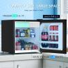 imageAntarctic Star Mini Fridge with Freezer 14 Cu Ft Compact Refrigerator Dorm Fridge Single Reversible Door Removable Glass Shelf Defrost Button for Bedroom Office Black