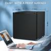 imageAntarctic Star Mini Fridge with Freezer 14 Cu Ft Compact Refrigerator Dorm Fridge Single Reversible Door Removable Glass Shelf Defrost Button for Bedroom Office Black