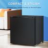 imageAntarctic Star Mini Fridge with Freezer 14 Cu Ft Compact Refrigerator Dorm Fridge Single Reversible Door Removable Glass Shelf Defrost Button for Bedroom Office Black