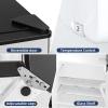 imageAntarctic Star Mini Fridge with Freezer Double Door Compact Refrigerator Adjustable Thermostat Small Fridge for Bedroom Office Dorm Apartment245 CuFtBlackSilver