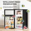 imageAntarctic Star Mini Fridge with Freezer Double Door Compact Refrigerator Adjustable Thermostat Small Fridge for Bedroom Office Dorm Apartment245 CuFtBlackBlack