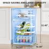 imageAntarctic Star Mini Fridge with Freezer Double Door Compact Refrigerator Adjustable Thermostat Small Fridge for Bedroom Office Dorm Apartment245 CuFtBlackSilver