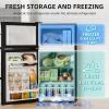 imageAntarctic Star Mini Fridge with Freezer Double Door Compact Refrigerator Adjustable Thermostat Small Fridge for Bedroom Office Dorm Apartment245 CuFtBlackBlack