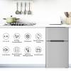 imageAntarctic Star Mini Fridge with Freezer Double Door Compact Refrigerator Adjustable Thermostat Small Fridge for Bedroom Office Dorm Apartment245 CuFtBlackGrey