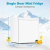 imageAntarctic Star Mini Fridge with Freezer Rated 16 cuft Small Upright Refrigerator with Removable Shelves 7 Adjustable Thermostat Low Noise for BedroomApartmentOfficeWhiteWhite