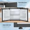 imageAntarctic Star Mini Fridge with Freezer Rated 16 cuft Small Upright Refrigerator with Removable Shelves 7 Adjustable Thermostat Low Noise for BedroomApartmentOfficeWhiteSilver