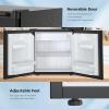 imageAntarctic Star Mini Fridge with Freezer Rated 16 cuft Small Upright Refrigerator with Removable Shelves 7 Adjustable Thermostat Low Noise for BedroomApartmentOfficeWhiteBlack