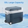 imageMini Fridge Car Accessories Cooler 55L Portable Car Fridge 12V Refrigerator with Large Capacity Cooling ZoneCooling Temp 1810  Heating Temp 3050 Mini Cooler with Freezer for Car RV Office55L