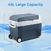 imageMini Fridge Car Accessories Cooler 55L Portable Car Fridge 12V Refrigerator with Large Capacity Cooling ZoneCooling Temp 1810  Heating Temp 3050 Mini Cooler with Freezer for Car RV Office45L