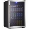 imageAntarctic Star 145 Can Wine CoolerCabinet Beverage Refrigerator Freestanding Small Wine Cellar for Soda Beer Counter Top Bar Fridge Quiet Operation Compressor Digital Door Black Glass 44CuFt
