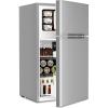 imageAntarctic Star 32 CuFtMini Refrigerator with FreezerDouble Door Mini FridgeCompact RefrigeratorAdjustable ThermostatMini Refrigerator for BedrooOfficeDormKitchenGRAYGRAY