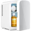 imageAntarctic Star Compact Refrigerator Portable Mini Fridge Skin Care 4L Capacity6 Cans for Bedroom Car Office amp Dorm Small Cooler for Cosmetics Magnetic Brushed Stainless Steel Door WhiteWhite