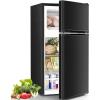 imageAntarctic Star Mini Fridge with Freezer Double Door Compact Refrigerator Adjustable Thermostat Small Fridge for Bedroom Office Dorm Apartment245 CuFtBlackBlack
