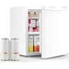 imageAntarctic Star Mini Fridge with Freezer Rated 16 cuft Small Upright Refrigerator with Removable Shelves 7 Adjustable Thermostat Low Noise for BedroomApartmentOfficeWhiteWhite