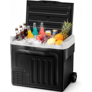 imageAntarctic Star 12 Volt Refrigerator 68QT64L Compressor Electric Cooler Car Fridge 468 Portable Freezer 12V24V DC 100240V AC 12V Cooler with Wheels amp Handle for TravelCampingTruck GreenBlack
