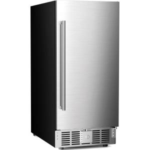 imageAntarctic Star 15 Inch Outdoor Beverage Refrigerator 135 Can Stainless Steel Mini Fridge Undercounter Builtin or Freestanding Fast Cooling Low Noise Wine Cooler for Home Patio 3250F