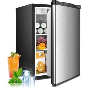 imageAntarctic Star 32 CuFt Mini Fridge with Freezer Small Refrigerators with Adjustable Thermostat Low Noise Energy Saving Compact Refrigerators for College Dorm Office Apartment Stainless SteelSTAINLESS STEEL