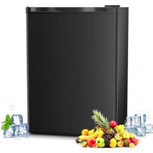 imageAntarctic Star 45 CuFt Compact Refrigerator with FreezerMini Fridge Single Door with Adjustable ThermostatRemovable Glass Shelves for ApartmentDormOfficeBLACKBLACK