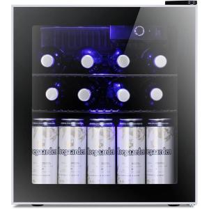 imageAntarctic Star Mini Fridge Cooler  60 Can Beverage Refrigerator Glass Door for Beer Soda Wine  Glass Door Small Drink Dispenser Clear Front Removable for Home Office Bar 16cuft