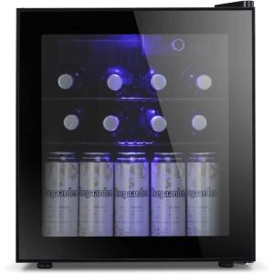 imageAntarctic Star Mini Fridge Cooler  70 Can Beverage Refrigerator Glass Door for Beer Soda or Wine Small Drink Dispenser Machine Removable for Home Office or Bar Chiller 16cuftBlack