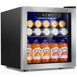 imageAntarctic Star Mini Fridge Cooler  70 Can Beverage Refrigerator Glass Door for Beer Soda or Wine Small Drink Dispenser Machine Removable for Home Office or Bar Chiller 16cuftSilver