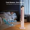 imageAntarctic Star T36 Tower Fan36 Inch Bladeless Oscillating Fan with Remote 6 Speeds amp 4 Modes LED Display 9H Timer Quiet Floor Standing Fan for Bedroom Living Room Office WhitePINK