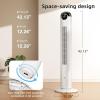 imageAntarctic Star T36 Tower Fan36 Inch Bladeless Oscillating Fan with Remote 6 Speeds amp 4 Modes LED Display 9H Timer Quiet Floor Standing Fan for Bedroom Living Room Office WhiteWHITE