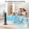 imageAntarctic Star T36 Tower Fan36 Inch Bladeless Oscillating Fan with Remote 6 Speeds amp 4 Modes LED Display 9H Timer Quiet Floor Standing Fan for Bedroom Living Room Office WhiteBLACK
