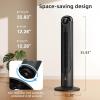 imageAntarctic Star T36 Tower Fan36 Inch Bladeless Oscillating Fan with Remote 6 Speeds amp 4 Modes LED Display 9H Timer Quiet Floor Standing Fan for Bedroom Living Room Office WhiteBLACK