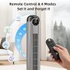imageAntarctic Star T36 Tower Fan36 Inch Bladeless Oscillating Fan with Remote 6 Speeds amp 4 Modes LED Display 9H Timer Quiet Floor Standing Fan for Bedroom Living Room Office WhiteGREY