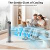imageAntarctic Star T36 Tower Fan36 Inch Bladeless Oscillating Fan with Remote 6 Speeds amp 4 Modes LED Display 9H Timer Quiet Floor Standing Fan for Bedroom Living Room Office WhiteGREY